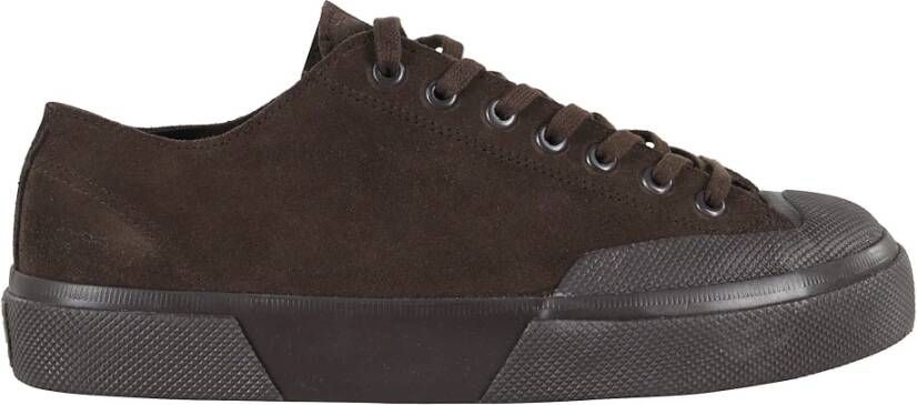 Superga Bruine Suède Sneaker Vetersluiting