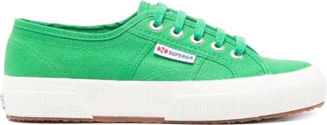 Superga Grasgroene Vetersneakers