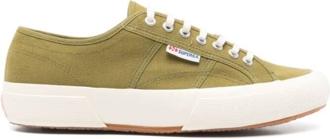 Superga Groene Veterschoenen met Rubberen Zool