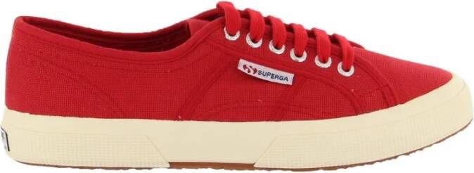 Superga Klassieke Rode Canvas Sneakers Unisex Red Heren