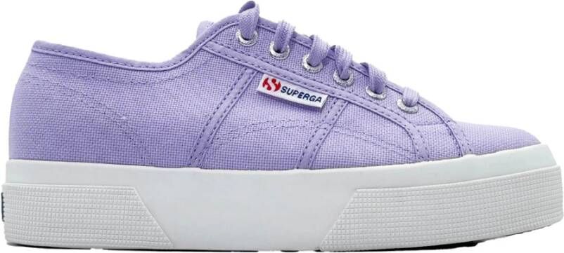 Superga Lila Platform Sneakers Lente Zomer 2024 Purple Dames