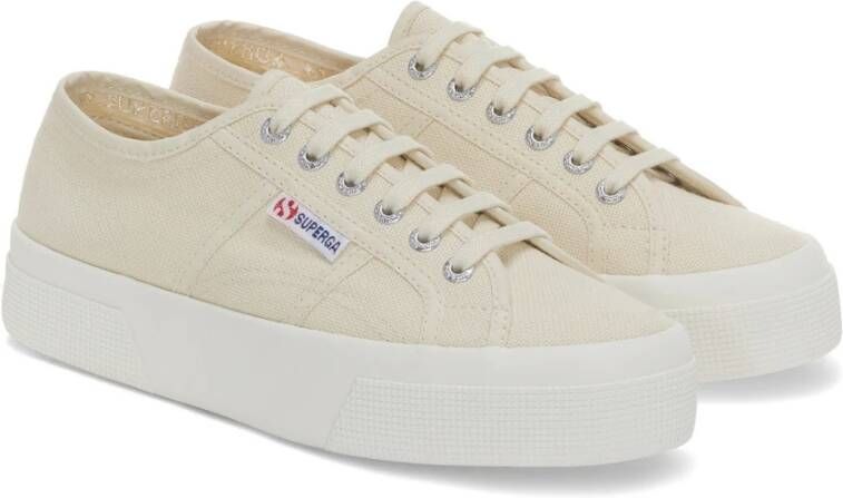 Superga Beige Platform Sneakers Beige Dames