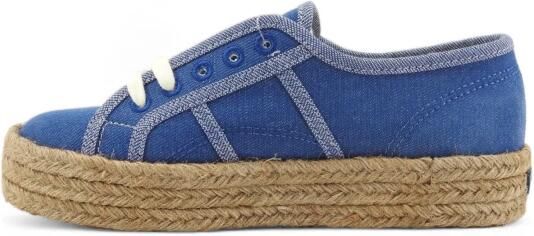 Superga Blauwe Sneakers 2730 Rope Model Blue Dames