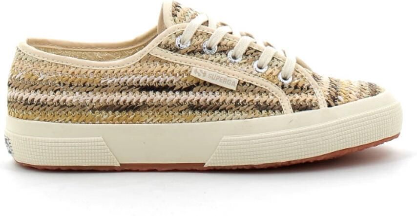 SUPERGA Sneakers laag beige crème lichtbruin goud
