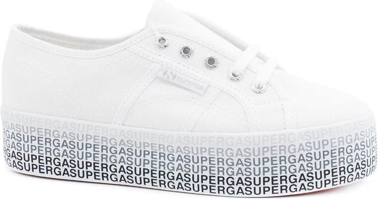 Superga Lage schoenen in wit voor Dames Cotw Minilettering