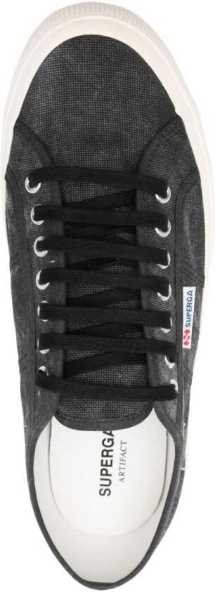 Superga Zwarte Veterschoenen met Rubberen Zool