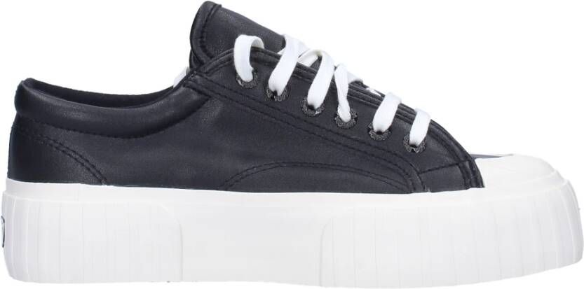Superga 631 Stripe Platform Vegan Leather Zwart Dames - Foto 2