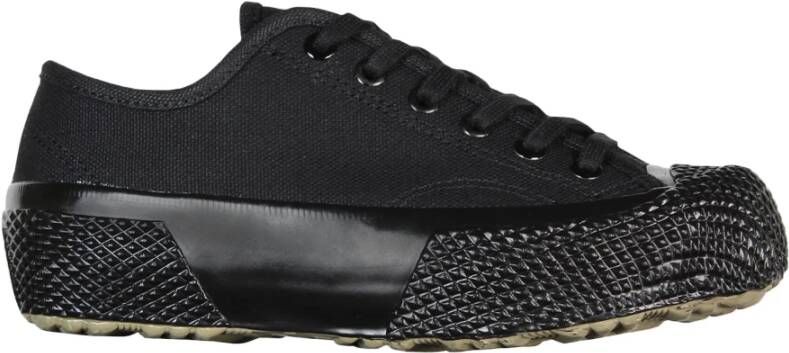 Superga Zwarte Canvas Lage Sneakers