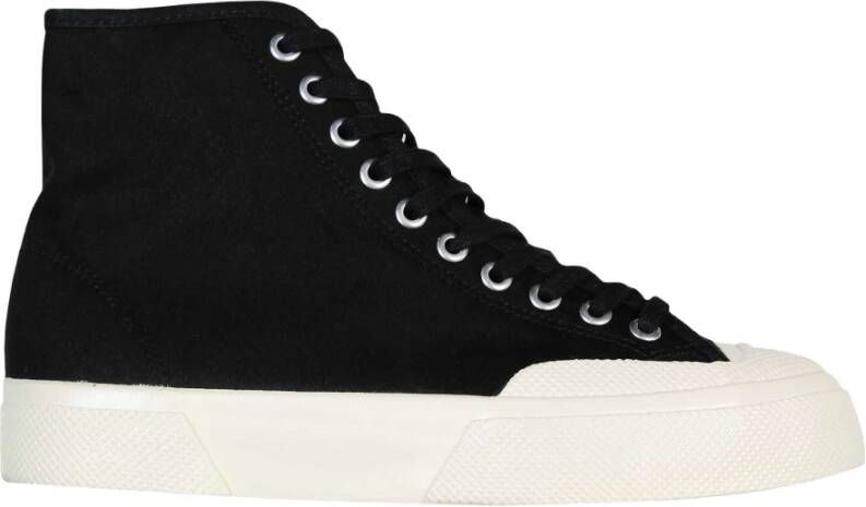 Superga Zwarte Moleskin High Top Sneakers