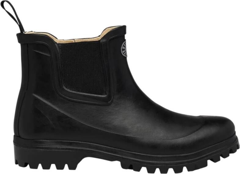 Superga Zwarte Rubberen Mid-Cut Laarzen