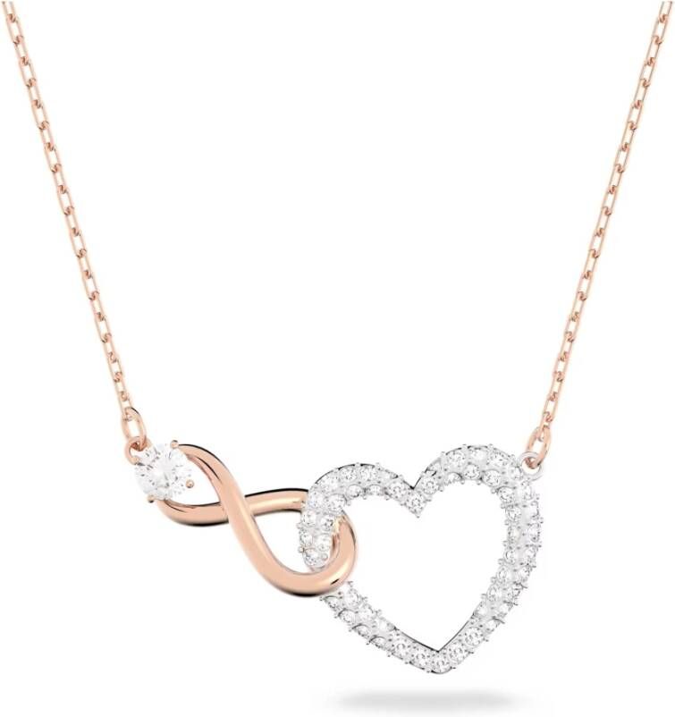 Swarovski Damesketting Oneindigheid Oneindigheidssymbool en Hart Wit 5518865