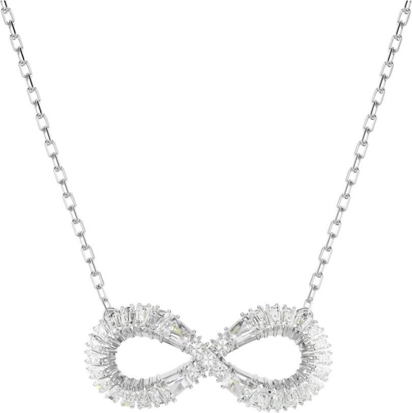 Swarovski Ketting Vrouwen Hyperbool Hanger Oneindigheid Wit Gerhodineerd 5679434