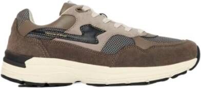 S.w.c. Stepney Workers Club Amiel S-Strike Suede Mix Sneakers Grijs Heren