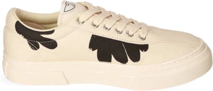 S.w.c. Stepney Workers Club Canvas Sneaker met Shroom Hands Print Beige Heren