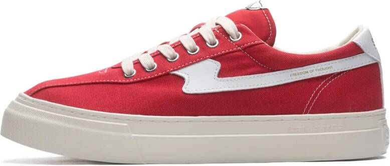 S.w.c. Stepney Workers Club Rode Canvas Sneakers Minimalistische Stijl