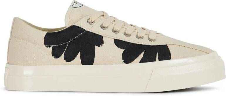 S.w.c. Stepney Workers Club Canvas Sneaker met Shroom Hands Print Beige Dames