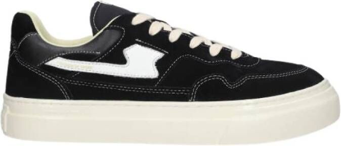 S.w.c. Stepney Workers Club Stepney Workers Club Pearl Strike suede sneakers Black white Black Heren