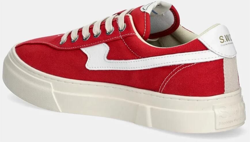 S.W.C. Stepney Workers Club Rode Canvas Sneakers Minimalistische Stijl - Foto 4