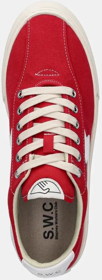 S.W.C. Stepney Workers Club Rode Canvas Sneakers Minimalistische Stijl - Foto 6