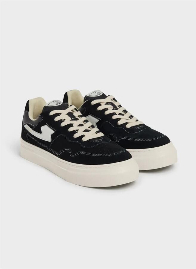 S.w.c. Stepney Workers Club Stepney Workers Club Pearl Strike suede sneakers Black white Black Heren - Foto 3