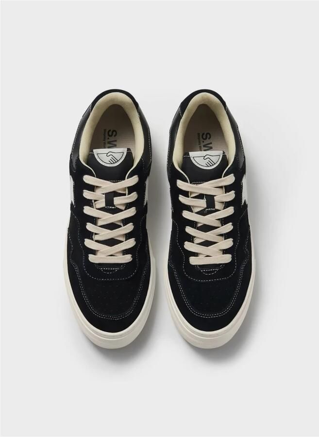 S.w.c. Stepney Workers Club Stepney Workers Club Pearl Strike suede sneakers Black white Black Heren - Foto 4