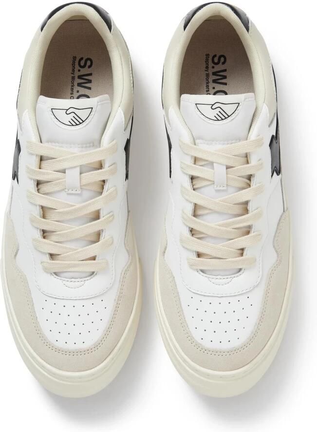 Stepney Workers Club S.W.C Pearl S-Strike Leather zwart Wit Leer Lage sneakers Unisex - Foto 4
