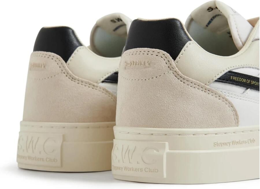 Stepney Workers Club S.W.C Pearl S-Strike Leather zwart Wit Leer Lage sneakers Unisex - Foto 3