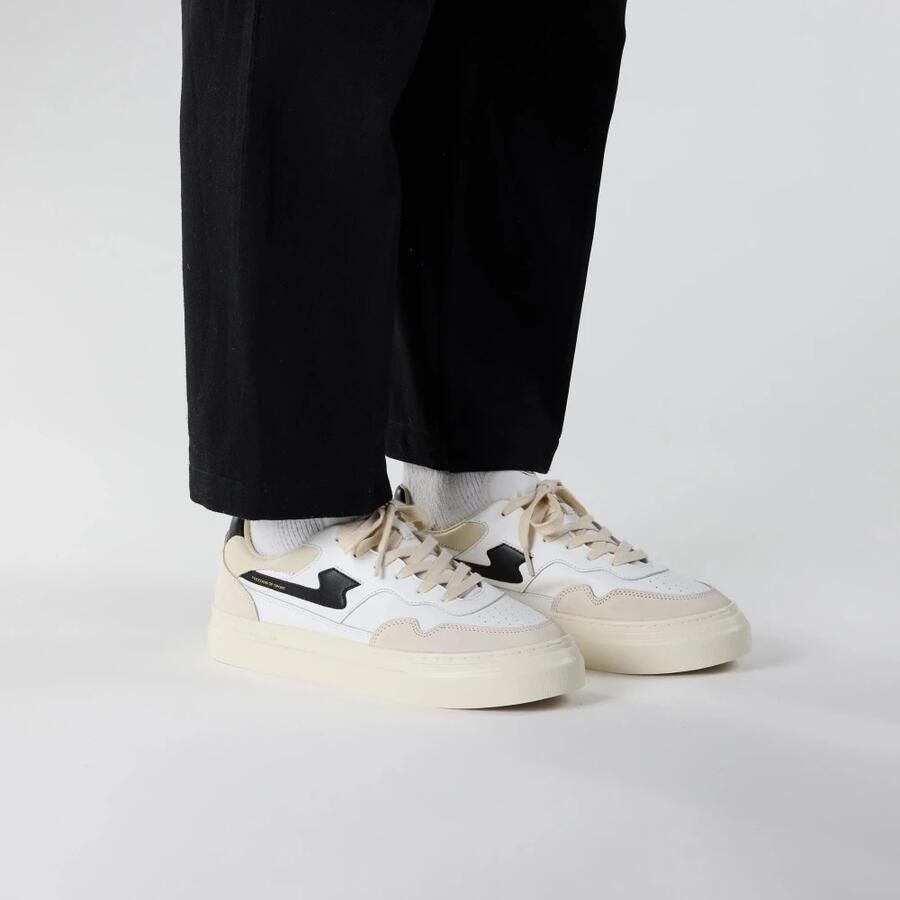 Stepney Workers Club S.W.C Pearl S-Strike Leather zwart Wit Leer Lage sneakers Unisex - Foto 2