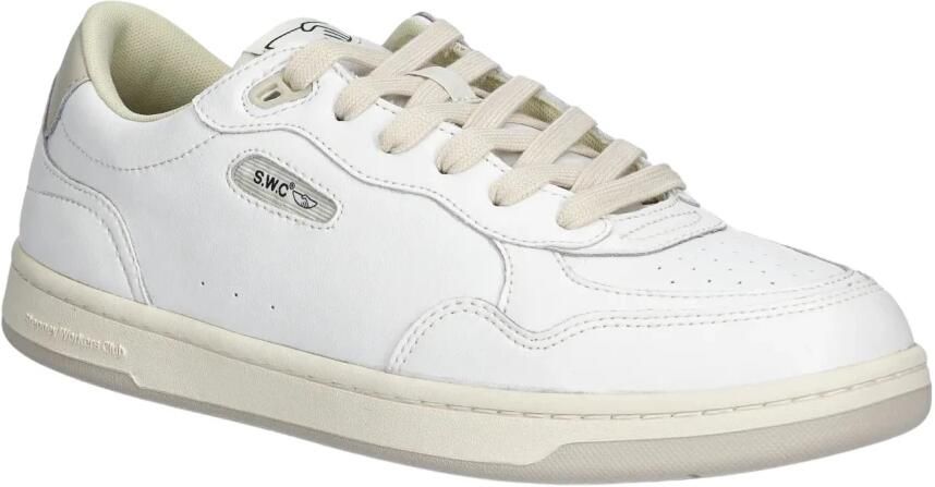 S.w.c. Stepney Workers Club Witte Putty Leren Sneakers Cupsole Ontwerp