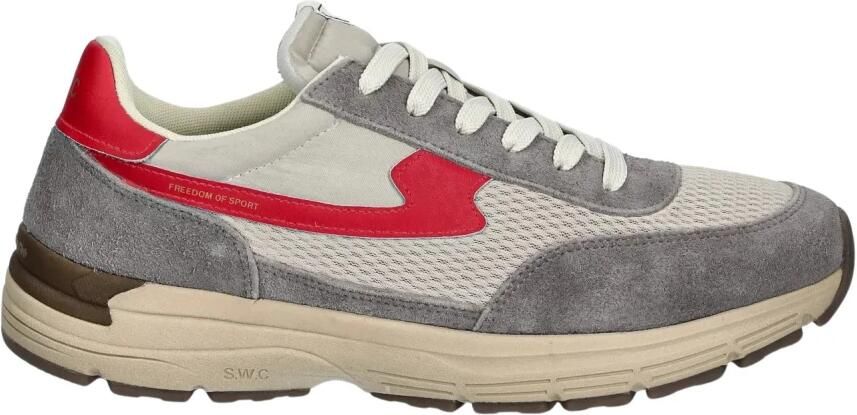 Stepney Workers Club S.W.C Osier S-Strike Geo-Merged grey red Suede Unisex