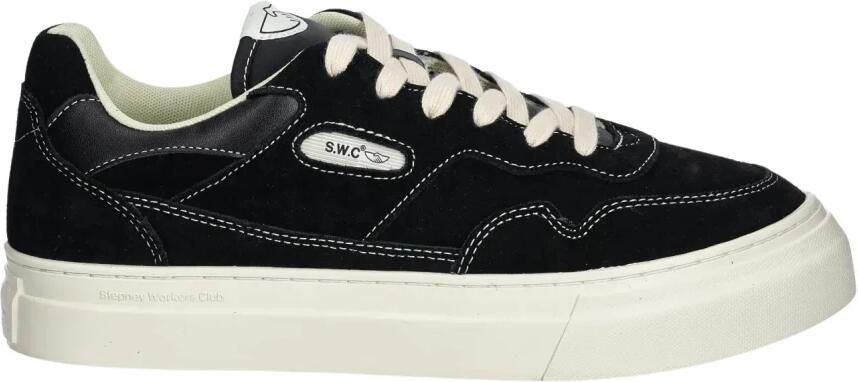 S.w.c. Stepney Workers Club Zwarte Suède Lage Profiel Sneakers