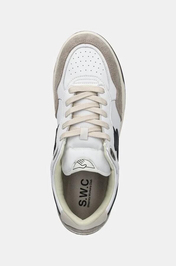 Stepney Workers Club S.W.C Pro Cup 01 S-Strike Geo-Merged Wit Leer Lage sneakers Unisex - Foto 5