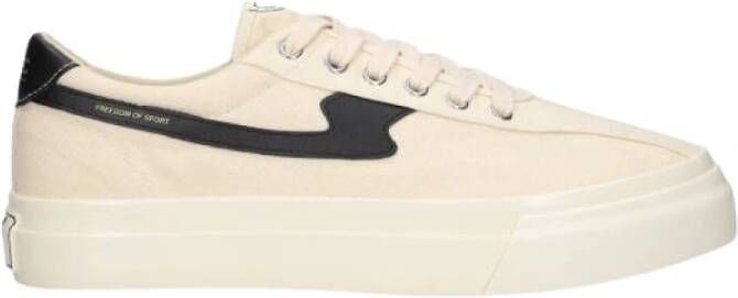S.w.c. Stepney Workers Club Canvas Sneaker met Handshake Labelpatch Beige
