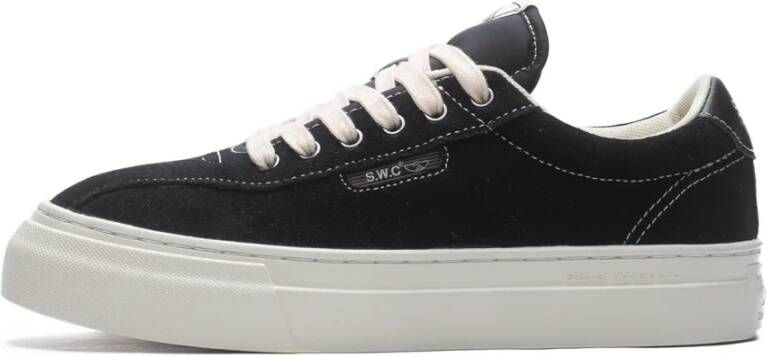 S.w.c. Stepney Workers Club Zwart Wit Suède Cup Sneakers