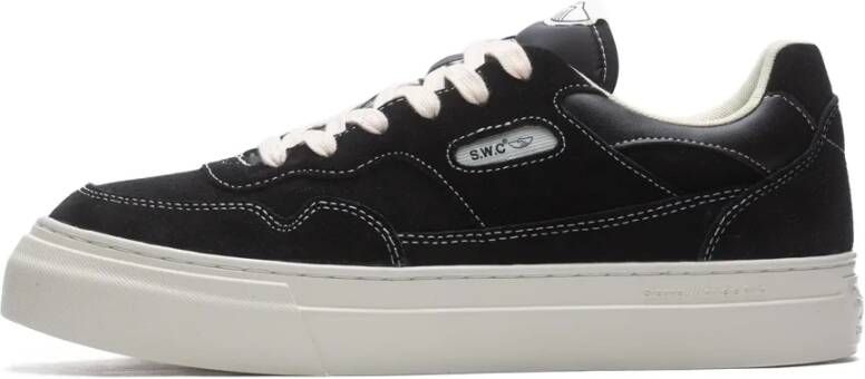 S.w.c. Stepney Workers Club Zwarte Suède Lage Profiel Sneakers