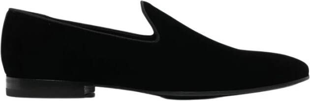 Tagliatore Fluwelen Loafers Black Heren