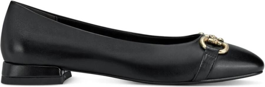 Tamaris Zwarte leren ballerina`s - Foto 2