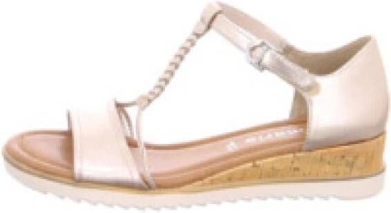 Tamaris Beige damessandalen stijlvol en comfortabel