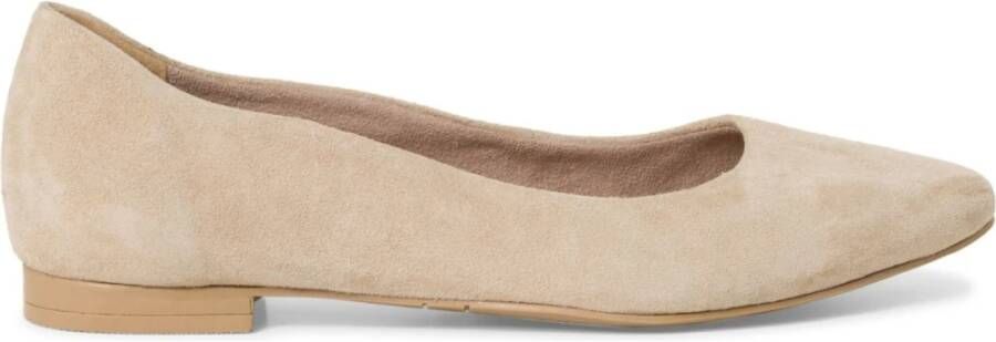 Tamaris Beige Gesloten Ballerinas voor Vrouwen Beige Dames