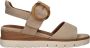 Tamaris Beige Suède Comfort Sandaal met Leren Voetbed Beige Dames - Thumbnail 11