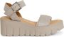 Tamaris Sandalen van leer met geprofileerde plateauzool - Thumbnail 3