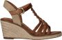 Tamaris Bruine Gevlochten Sleehak Sandalen Brown Dames - Thumbnail 3