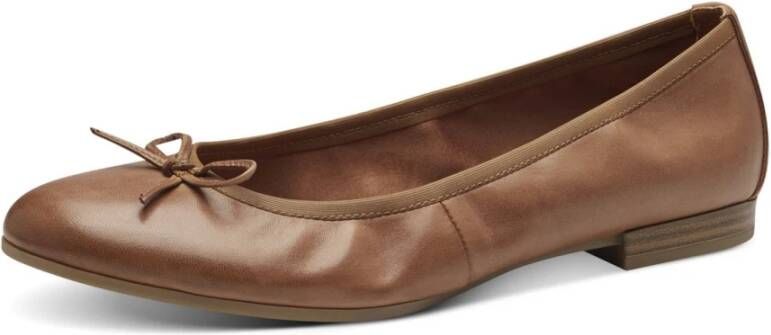 Tamaris Bruine leren ballerina`s