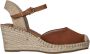 Tamaris Bruine Suède Espadrille Sleehak Sandaal Brown Dames - Thumbnail 2