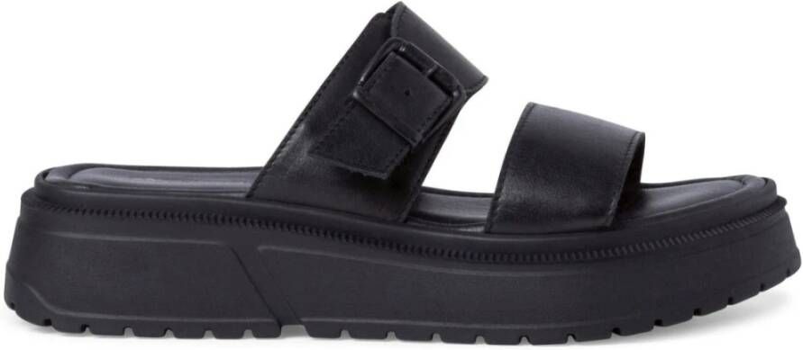 Tamaris black casual open slippers Zwart Dames