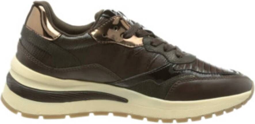 Tamaris Casual Veterschoen in Mahoniecombinatie