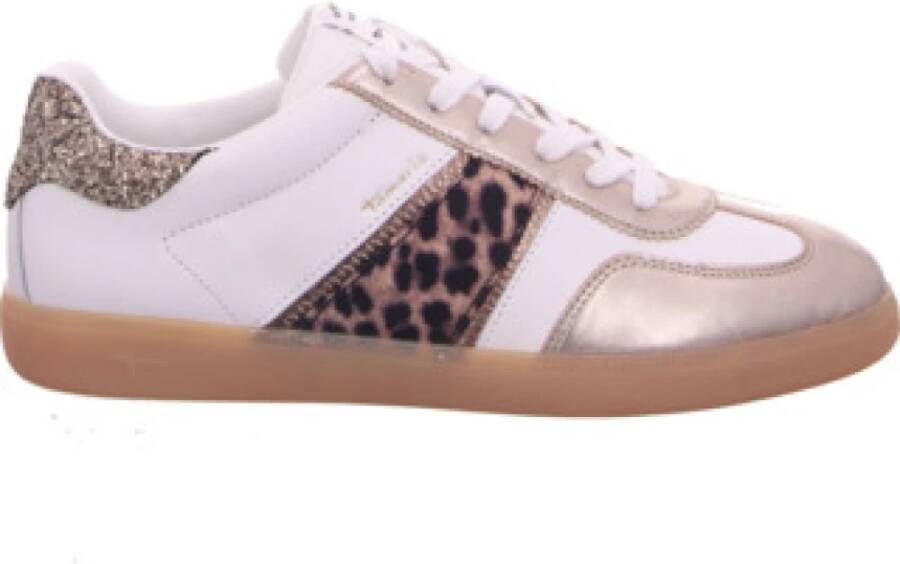 Tamaris Plateausneakers vrijetijdsschoen lage schoen veterschoen met glitter op de hiel - Foto 6