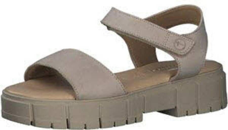 Tamaris Beige Casual Open Platte Sandalen Beige Dames - Foto 2