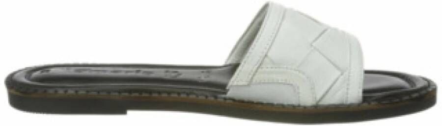 Tamaris Comfortabele Slippers in Wit en Zwart