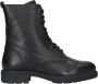 Tamaris Zwarte leren veterschoenen met gouden details Black Dames - Thumbnail 2